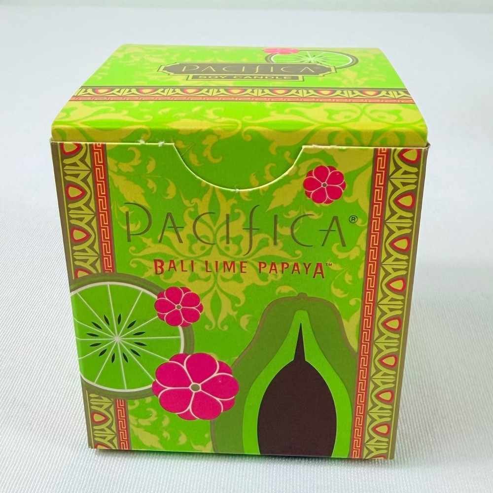 Pacifica Bali Lime Papaya Candle 5.5 oz NEW in Box Discontinued • Soy Wax • Rare